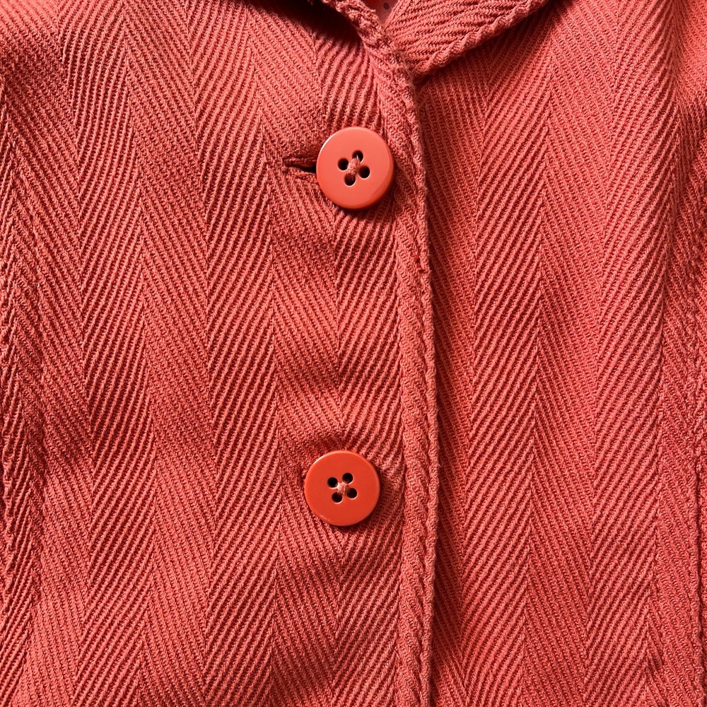 Fossil Button Up Cotton Twill Peacoat - image 3